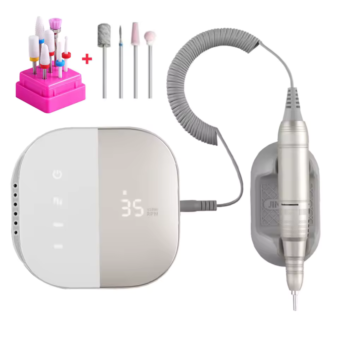 Taladro de Uñas Profesional 35000RPM, Lima de uñas Recargable Portátil